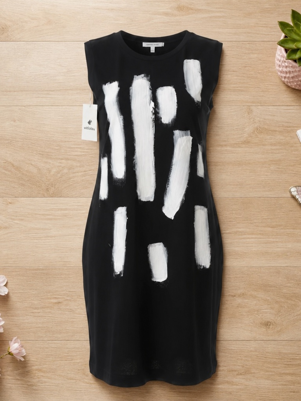 Hand Paintrd T-Shirt Dress W/Pockets